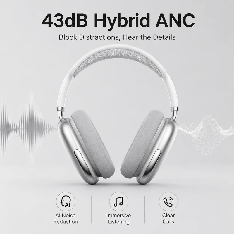 سماعات رأس لاسلكية بتقنية البل - مراجعة Anc Wireless Over Ear Headphones وسعره