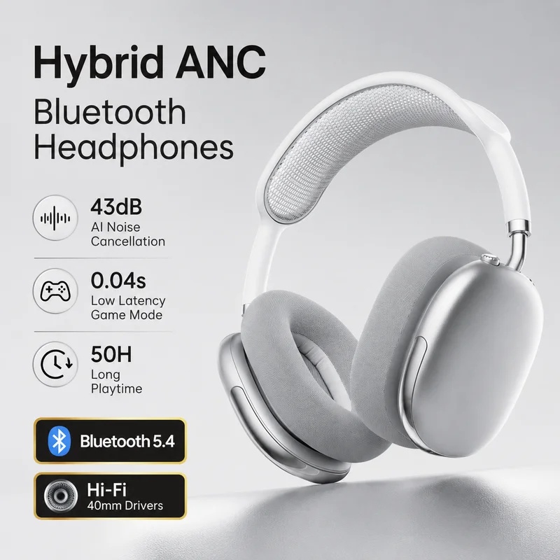 سماعات رأس لاسلكية بتقنية البل - مراجعة Anc Wireless Over Ear Headphones وسعره