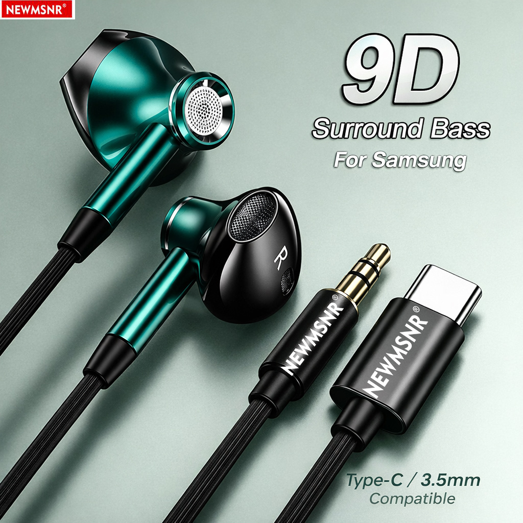 سماعات أذن داخلية بتقنية الصوت - مراجعة Type C Wired Earphones With Mic وسعره