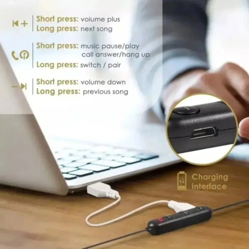 سماعات أذن بلوتوث مغناطيسية دا - مراجعة Magnetic Neckband Sports Earphones وسعره