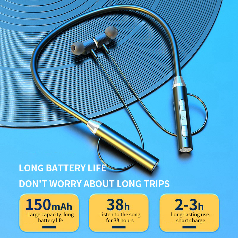 سماعات رأس لاسلكية بتقنية البل - مراجعة Magnetic Neckband Sports Earphones وسعره